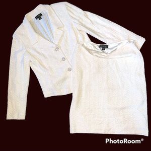 St. John Cream Jacket sz 16 and Skirt sz 12